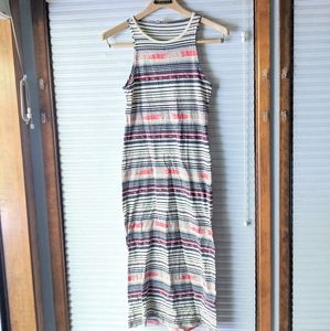 ASOS Striped Cotton Sleeveless Midi Dress sz 2